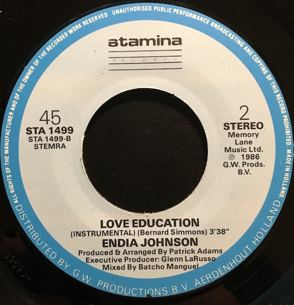 Endia Johnson : Love Education (7")