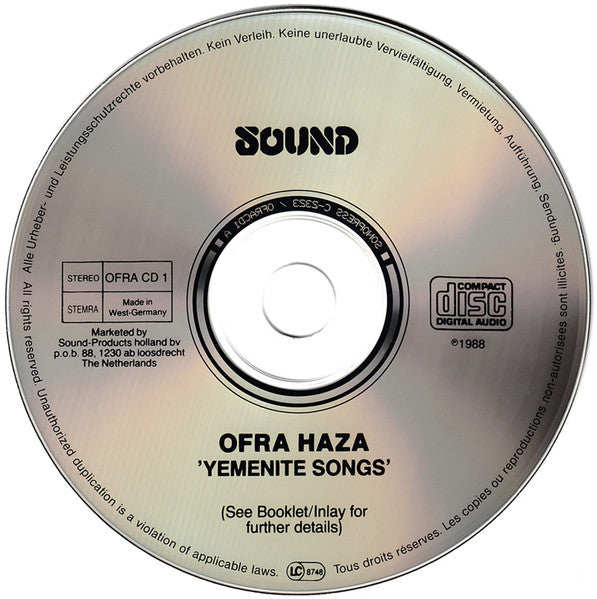 Ofra Haza : Yemenite Songs (CD, Album, RE)