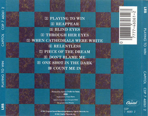 Little River Band : Playing To Win (CD, Album)