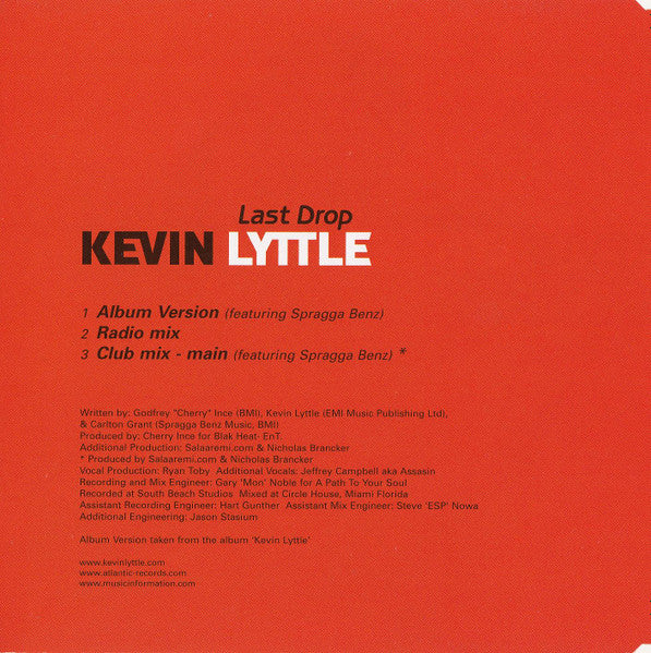 Kevin Lyttle : Last Drop (CD, Single, Promo)
