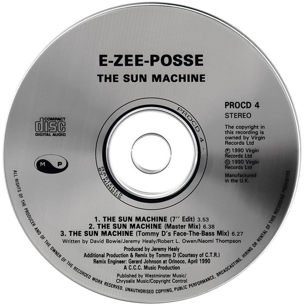 E-Zee Possee : The Sun Machine (CD, Single)