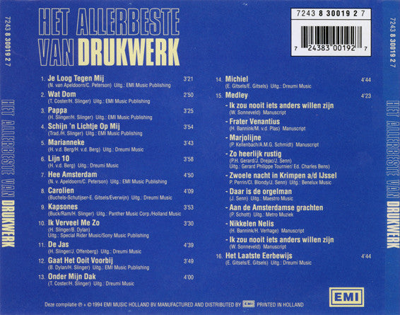Drukwerk : Het Allerbeste Van Drukwerk (CD, Comp)