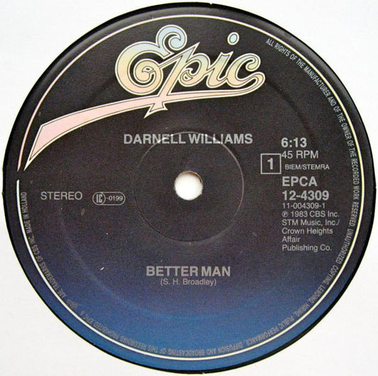 Darnell Williams : Better Man (12")