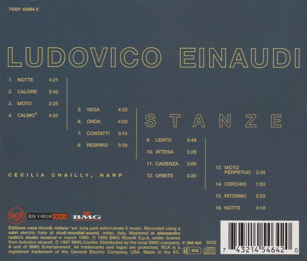 Ludovico Einaudi, Cecilia Chailly : Stanze (CD, Album, RE)