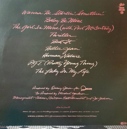 Michael Jackson : Thriller (LP, Album, RE, Gat)