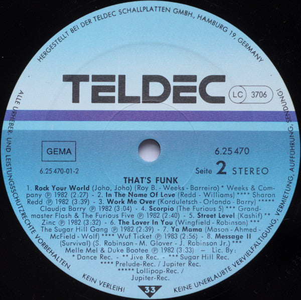 Various : That's Funk · Hot Groove! (LP, Comp, Mixed)