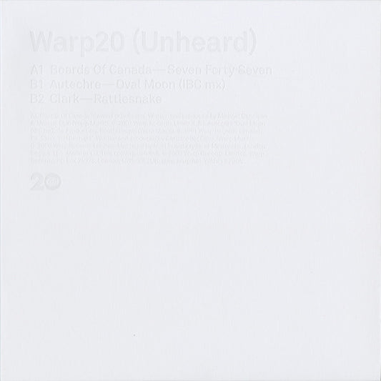 Various : Warp20 (1989-2009) (3x10", Comp + 2x10", S/Sided, Comp, Etch + CD, Com)