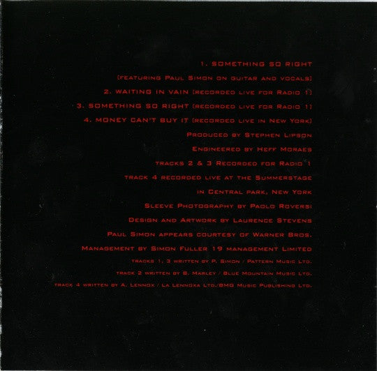Annie Lennox Featuring Paul Simon : Something So Right (CD, Single)
