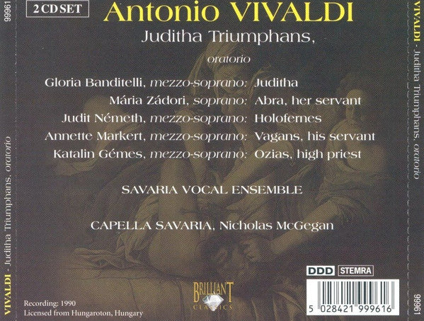 Antonio Vivaldi : Juditha Triumphans, Oratorio (2xCD, Album, RE)