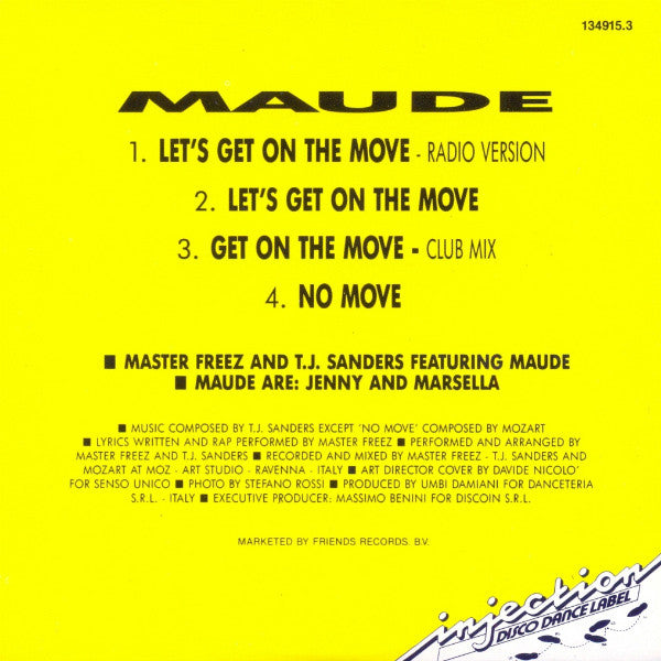 Maude : Get On The Move (CD, Maxi, Car)