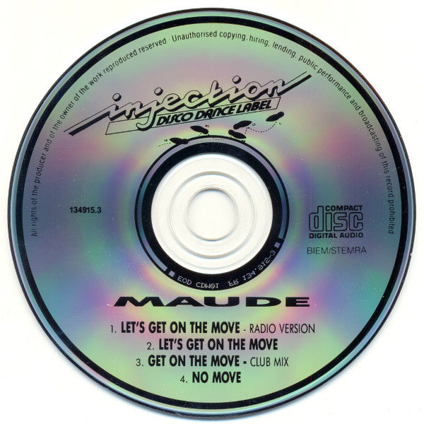 Maude : Get On The Move (CD, Maxi, Car)