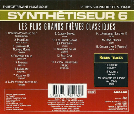 Ed Starink : Synthétiseur 6 - Les Plus Grands Thèmes Classiques (CD, Album)
