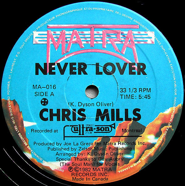 Christopher Mills (2) : Never Lover (12")