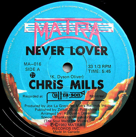 Christopher Mills (2) : Never Lover (12")
