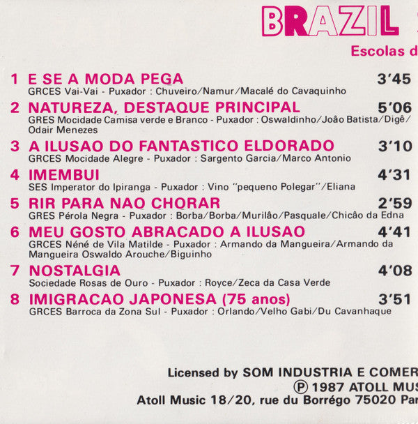 Various : Brazil Sambas - Escolas Do 1º Grupo (CD, Comp)