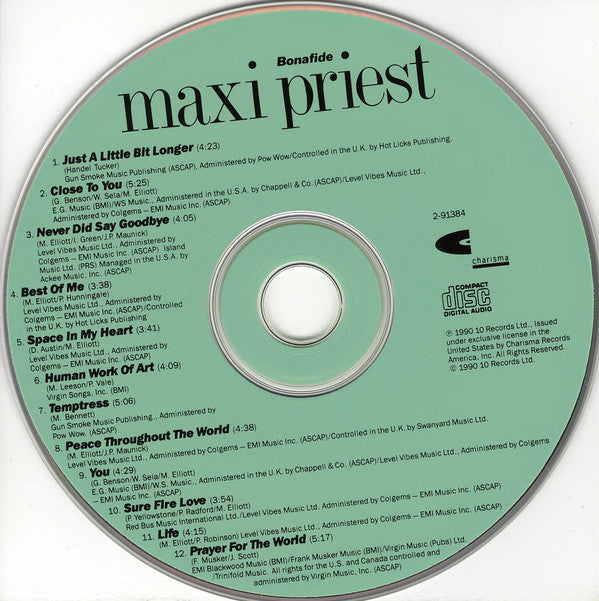 Maxi Priest : Bonafide (CD, Album)