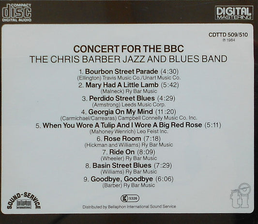 The Chris Barber Jazz And Blues Band : Concert For The BBC (CD, Album)