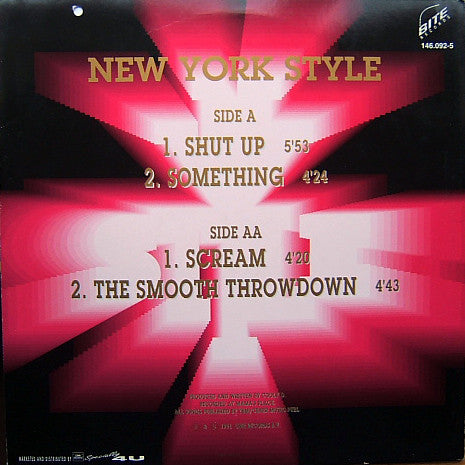 New York Style : Shut Up EP (12")