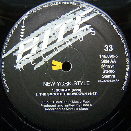 New York Style : Shut Up EP (12")