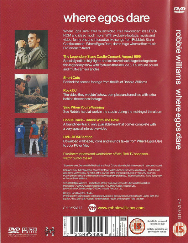 Robbie Williams : Where Egos Dare (DVD-V, Comp, Multichannel)