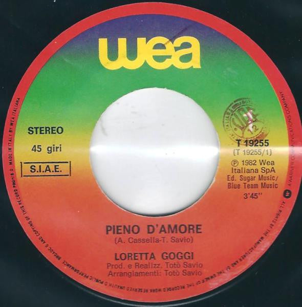 Loretta Goggi : Pieno D'Amore (7", Mul)