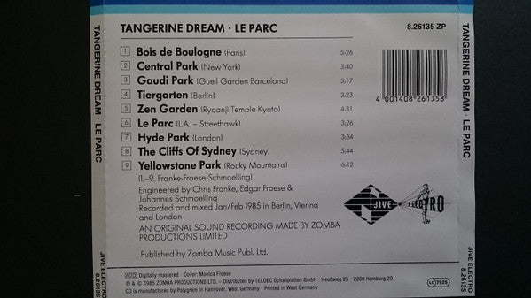 Tangerine Dream : Le Parc (CD, Album, RE)