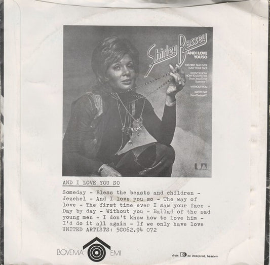 Shirley Bassey : Never, Never, Never  (7", Single)