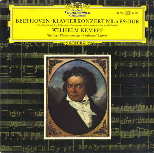 Ludwig van Beethoven, Wilhelm Kempff, Berliner Philharmoniker · Ferdinand Leitner : Klavierkonzert Nr. 5 Es-dur = Piano Concerto No. 5 In E Flat Major = Concerto Pour Piano Et Orchestre N°5 En Mi Bémol Majeur (LP, RE)