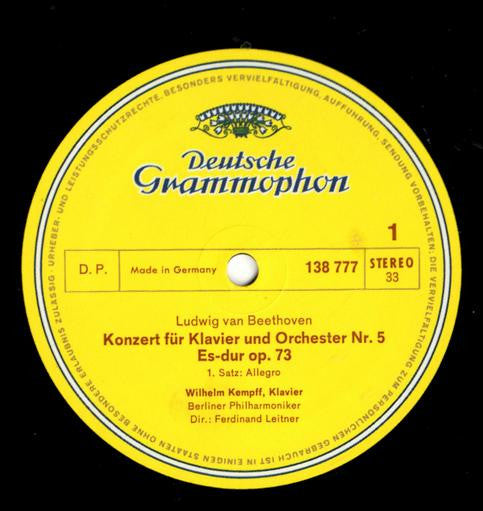 Beethoven*, Wilhelm Kempff, Berliner Philharmoniker · Ferdinand Leitner : Klavierkonzert Nr. 5 Es-dur = Piano Concerto No. 5 In E Flat Major = Concerto Pour Piano Et Orchestre N°5 En Mi Bémol Majeur (LP, RE)
