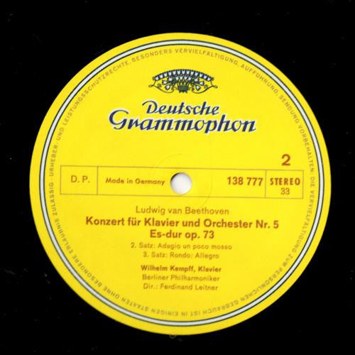 Beethoven*, Wilhelm Kempff, Berliner Philharmoniker · Ferdinand Leitner : Klavierkonzert Nr. 5 Es-dur = Piano Concerto No. 5 In E Flat Major = Concerto Pour Piano Et Orchestre N°5 En Mi Bémol Majeur (LP, RE)