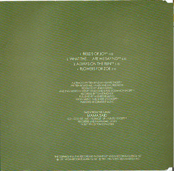 Lenny Kravitz : Fields Of Joy (CD, Maxi)