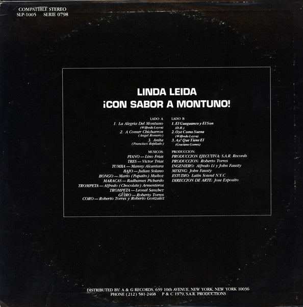 Linda Leida : ¡Con Sabor A Montuno! (LP, Album)
