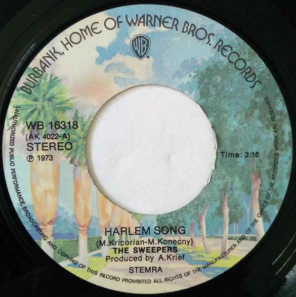 The Sweepers : Harlem Song (7", Single)