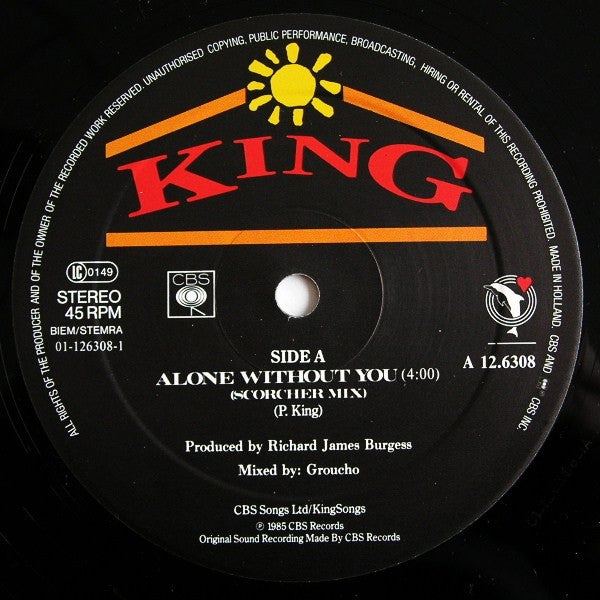King : Alone Without You (12", Maxi)