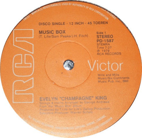 Evelyn King : Music Box (12", Single)