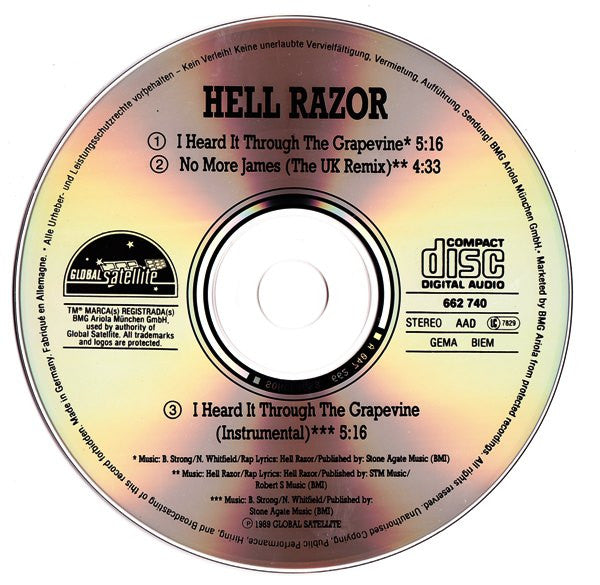 Hell Razor : I Heard It Through The Grapevine (CD, Maxi)