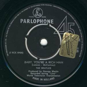 The Beatles : All You Need Is Love (7", Single, Lab)
