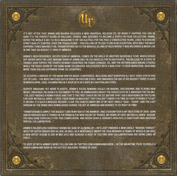 Armin van Buuren : Universal Religion Chapter 4 (CD, Comp, Mixed)