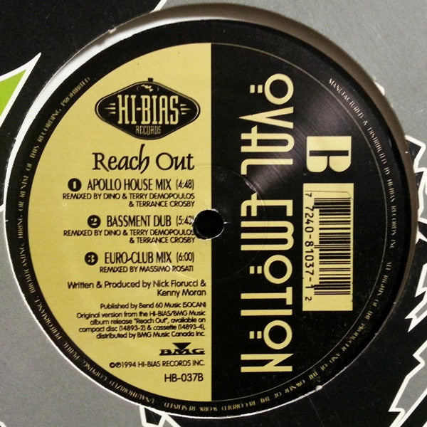 Oval Emotion : Reach Out (2x12")