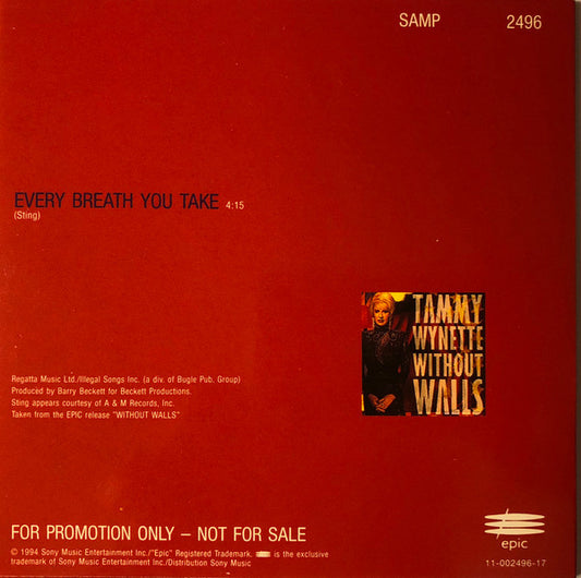 Tammy Wynette & Sting : Every Breath You Take (CD, Single, Promo)