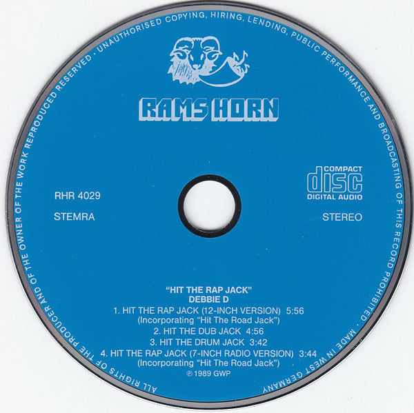 Debbie D : Hit The Rap Jack (CD, Maxi)