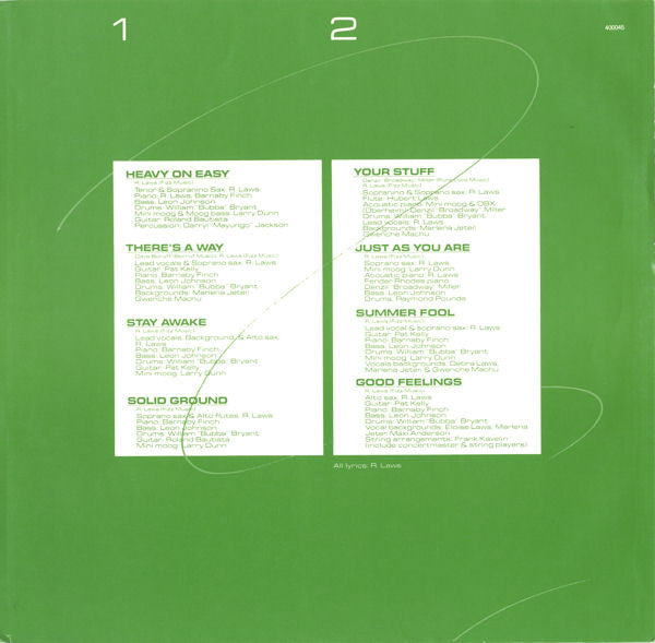 Ronnie Laws : Solid Ground (LP, Album)