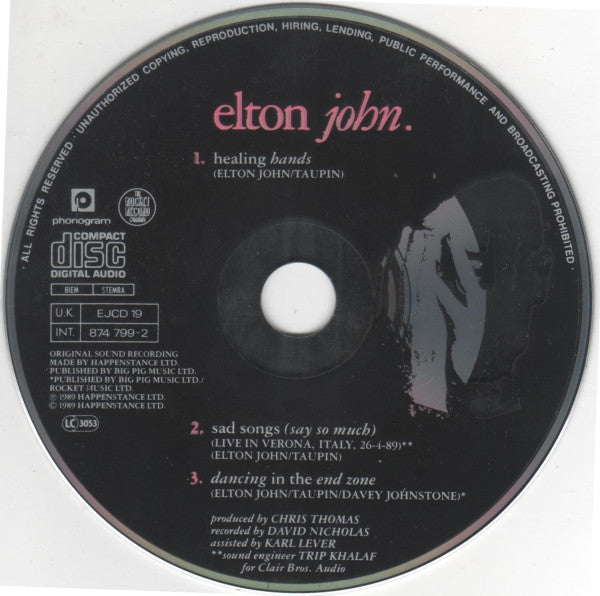 Elton John : Healing Hands (CD, Maxi)