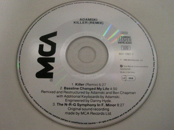 Adamski : Killer (Remix) (CD, Maxi)
