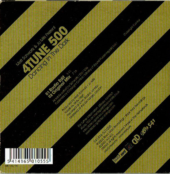 Matt Schwartz & Jo Mills Present 4Tune 500 : Dancing In The Dark (CD, Single)