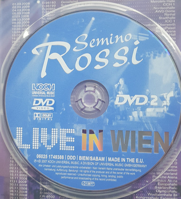 Semino Rossi : Live In Wien (2xDVD-V, Album, PAL)