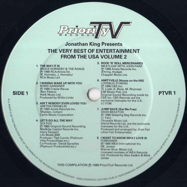Various : The Very Best Of Entertainment From The USA (Volume Two) (LP, Comp)