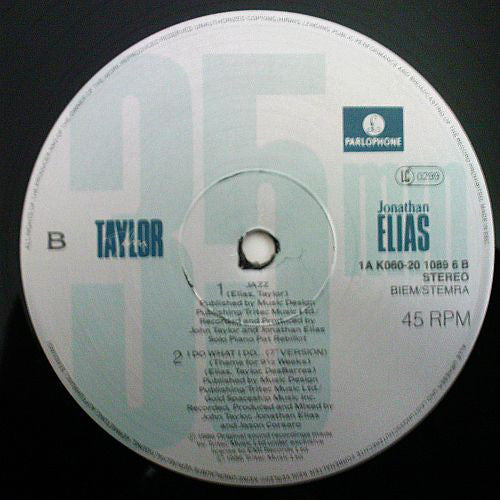 John Taylor : I Do What I Do… (Theme For 9½ Weeks) (12", Single)
