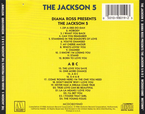 The Jackson 5 : Diana Ross Presents The Jackson 5 / ABC (CD, Comp, RM)