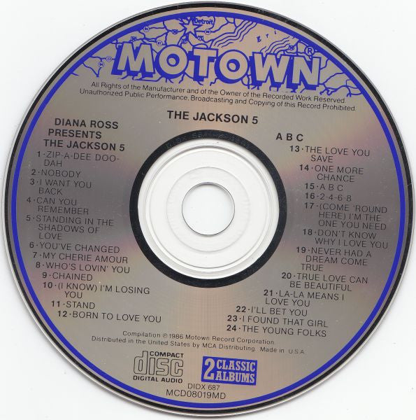 The Jackson 5 : Diana Ross Presents The Jackson 5 / ABC (CD, Comp, RM)